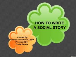 HOW TO WRITE A SOCIAL STORY