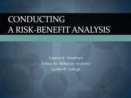 Conducting a Risk-benefit Analysis
