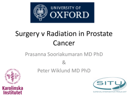 Surgery v Radiation in Prostate Cancer