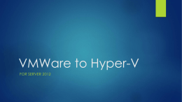 VMWare to Hyper