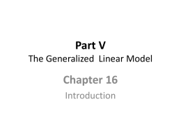 Generalized Linear Model (GzLM)