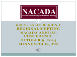 Great Lakes Region V Regional Meeting NACADA Annual