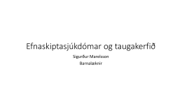 Efnaskiptasjúkdómar og taugakerfið 2014