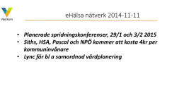 eHälsa nätverk Fyrbodal 20141111