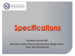 Specifications Breakout