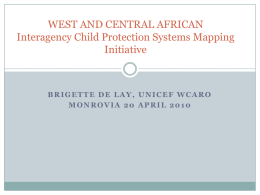 WCARO Interagency system mapping initiative 2010 ENG