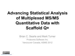 Advancing Statistical Analysis of Multiplexed MS/MS Quantitative
