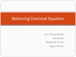 PPT ON BALANCING CHEMICAL EQUATION