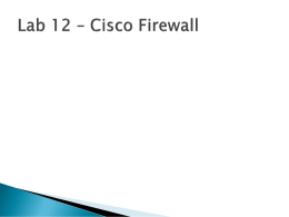 Lab 12 – Cisco Firewall