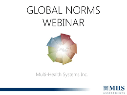 GLOBAL NORMS WEBINAR - MHS - Multi