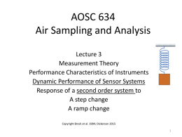 Lecture 3. Dynamic Response Second Order Systems