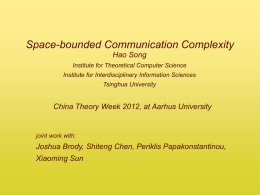 Space-Bounded Communication Complexity