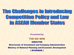 Competition Policy and Law