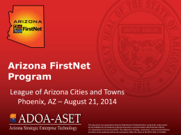 Arizona FirstNet Program - League of Arizona Cities and Towns