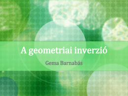 A geometriai inverzió