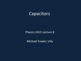 Capacitors - Galileo and Einstein