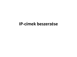 IP-címek beszerzése