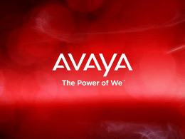 Avaya Server Edition Primer