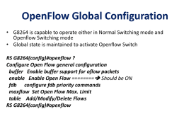 IBM G8264 OpenFlow Configuration Overview