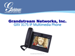 gxv3175_slides - Grandstream Networks