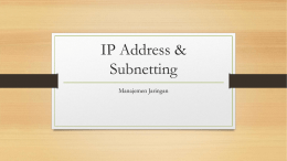 IP Address & Subnet