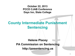 County Intermediate Punishment Sentencing