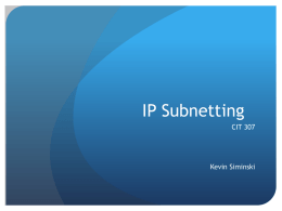 IP Subnetting