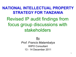 PRELIMINARY NEEDS ASSESSMENT REPORT