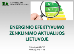 Energinio efektyvumo ženklinimo aktualijos Lietuvoje