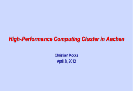 High-Performance Computing Cluster in Aachen