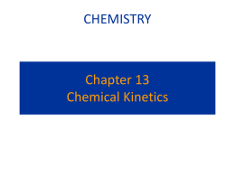 Chapter 13 Kinetics - Gordon State College