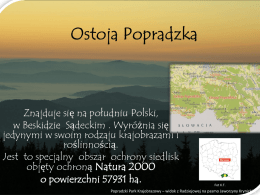 Ostoja Popradzka - Natura 2000 a turystyka