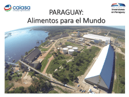 Importancia de la Agroindustria PARAGUAY 2020: ¿UN PAIS