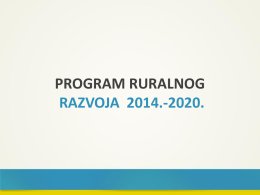Mjere potpore ruralnom razvoju 2014.-2020.