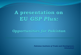 Presentation on GSP Plus benifits
