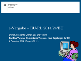 Elektronische Vergabe - Neue Regelungen der EU
