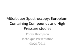 Mossbauer Spectroscopy of Europium
