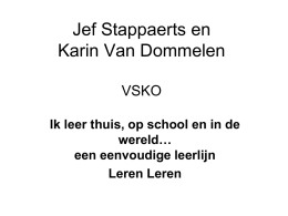 Jef Stappaerts en Karin Van Dommelen VSKO