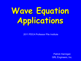 Wave Equation Applications