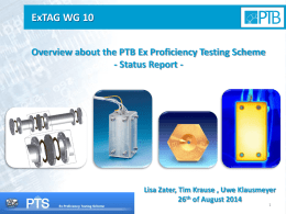 PTB Ex Proficiency Testing Scheme