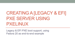 Creating a legacy + EFI PXE boot server using