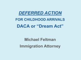 Mike Feltman, Dream Act PowerPoint