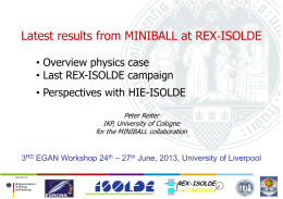 miniball@rex-isolde - Institute for Nuclear Physics