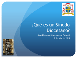 ¿Qué es un Sínodo Diocesano? - Arquidiócesis de Tegucigalpa