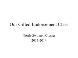 Our Gifted Endorsement Class