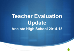 AHS Teacher Evaluation Powerpoint