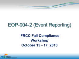 3c FRCC Webinar 10.30.2013 EOP-004
