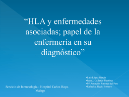 HLA y enfermedades asociadas - asociación española enfermería