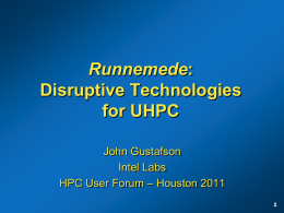 Presentation - HPC User Forum