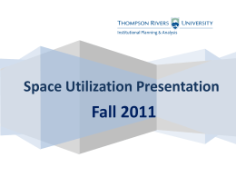 Space Utilization Presentation